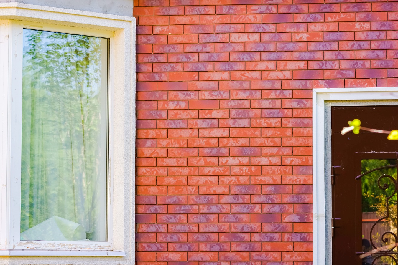 clinker brick of the facade of the house