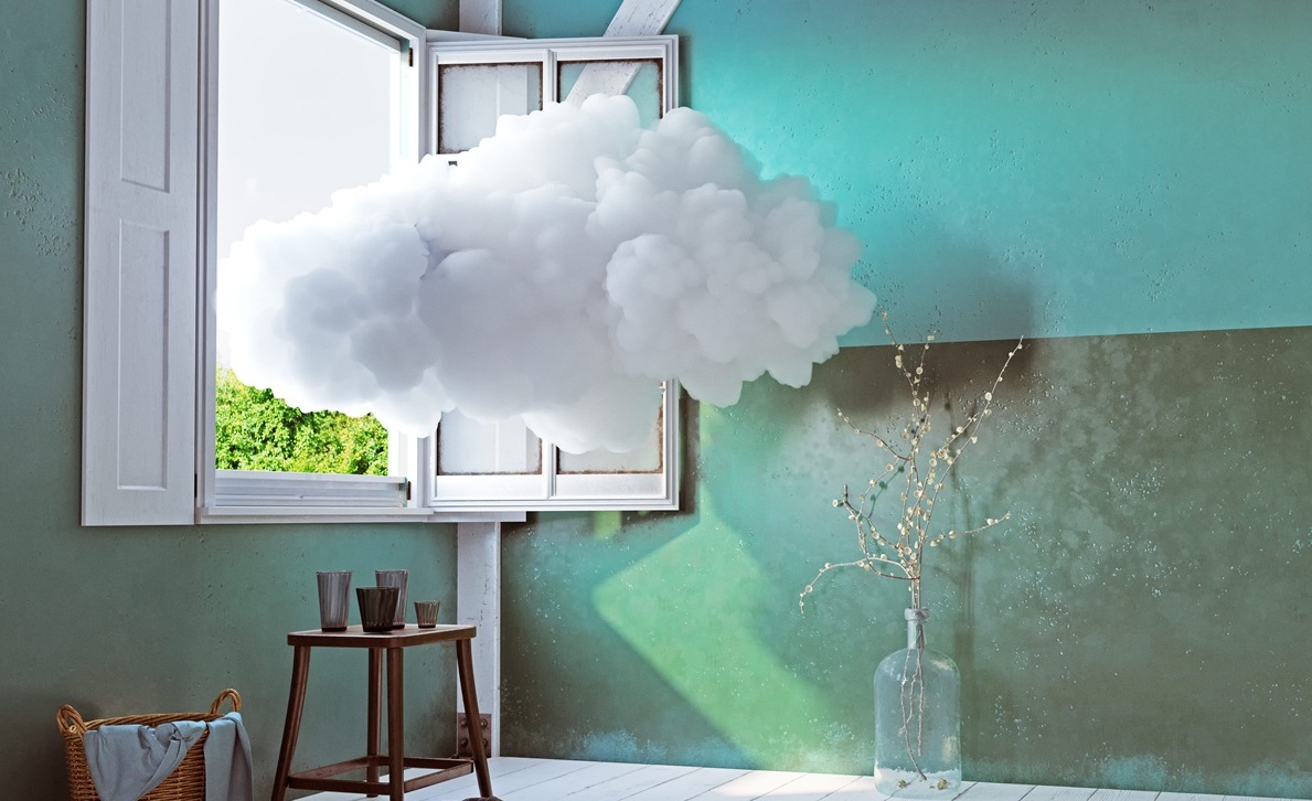 cloud in the room 3d rendering