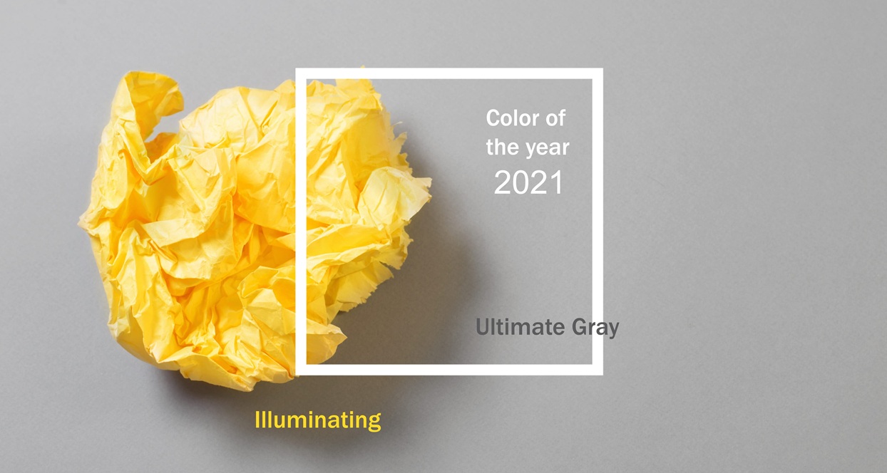 yellow and gray paper color of the year 2021