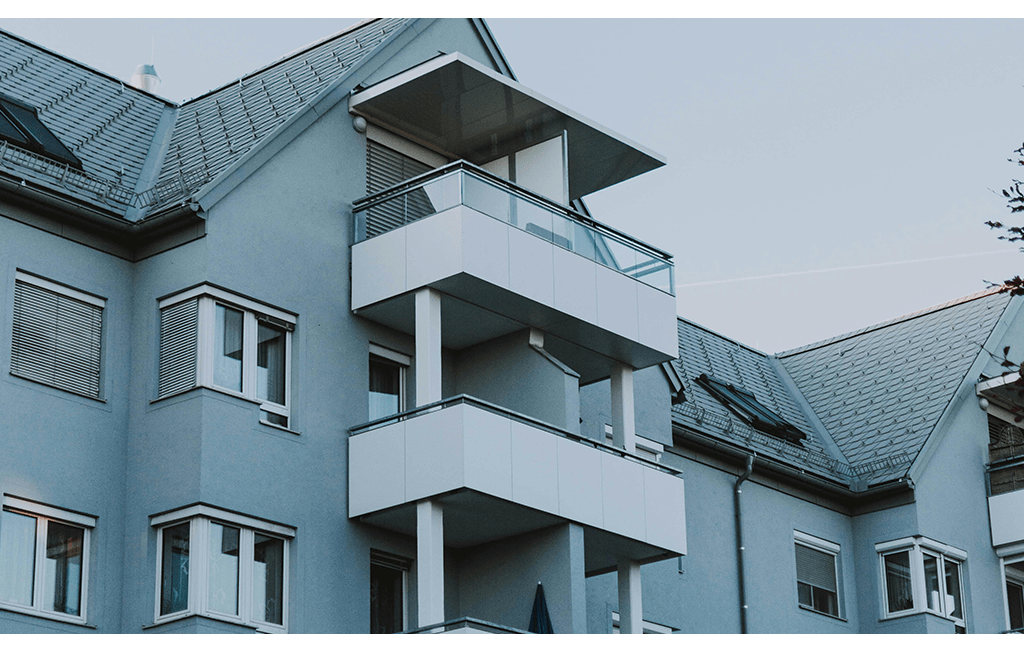 building with fresh paint